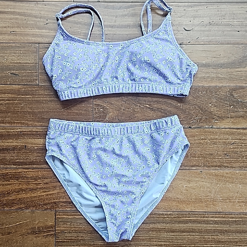 SHEIN Lavender Floral Bikini Set